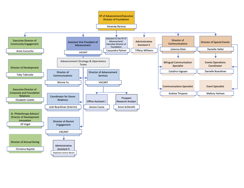 Advancement organizational chart