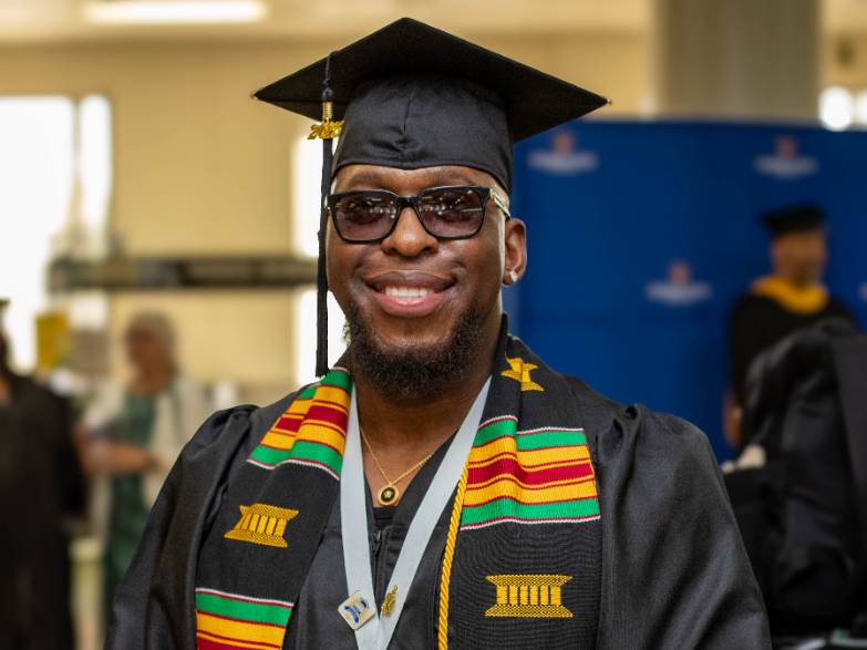 Cleveland J. at commencement.