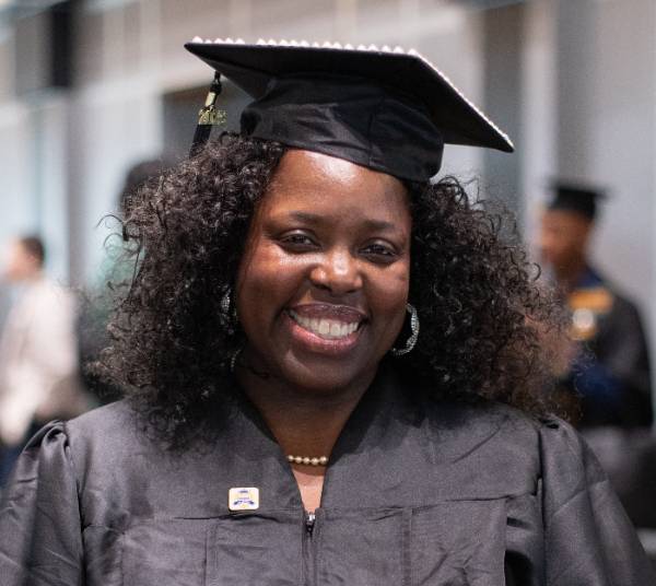 LaShawn D. at commencement in New York City.