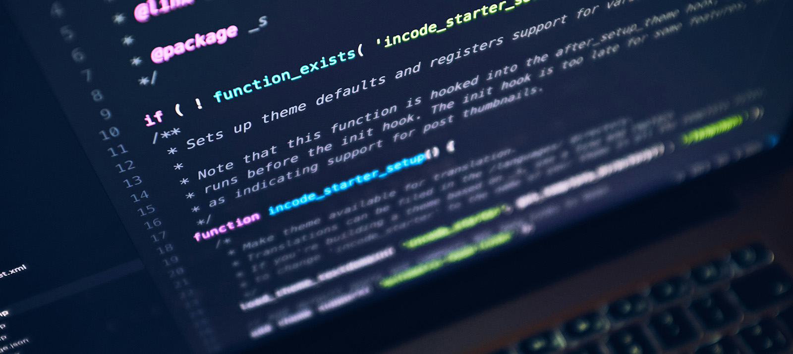 computer code on a computer screen