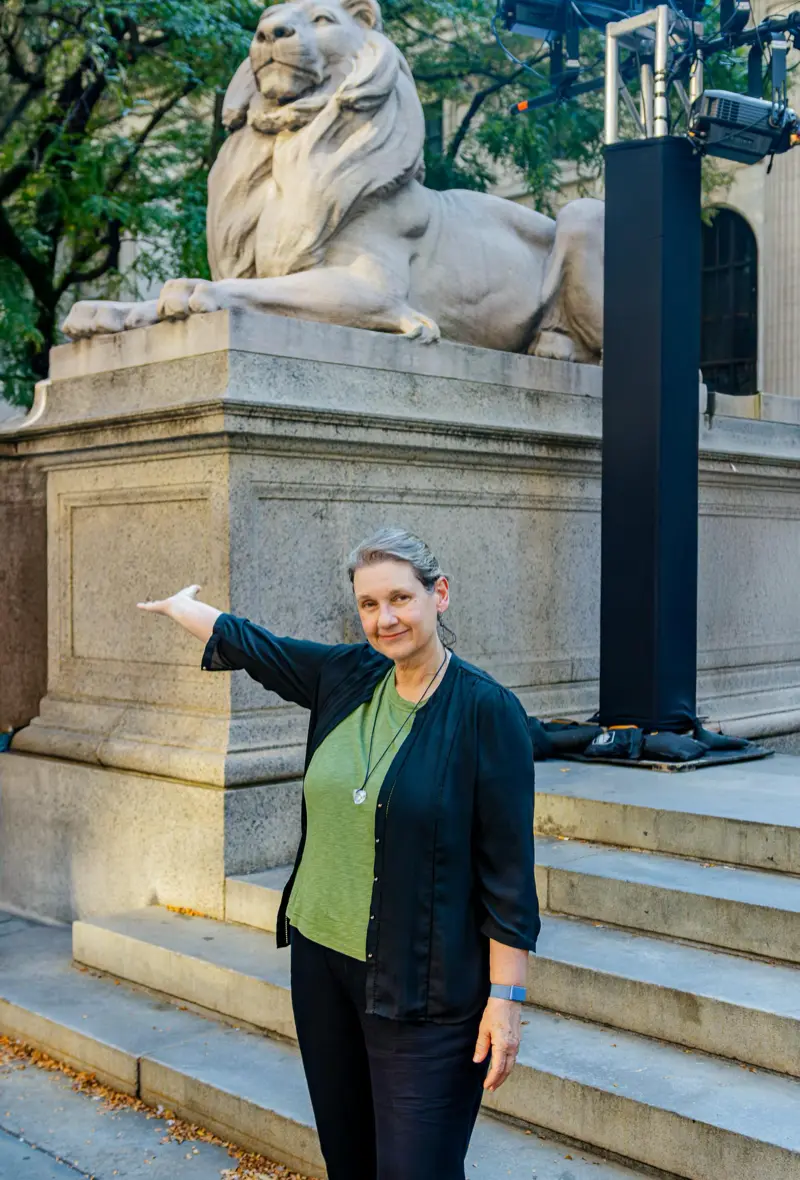 Pam Yoder at the New York Public Library