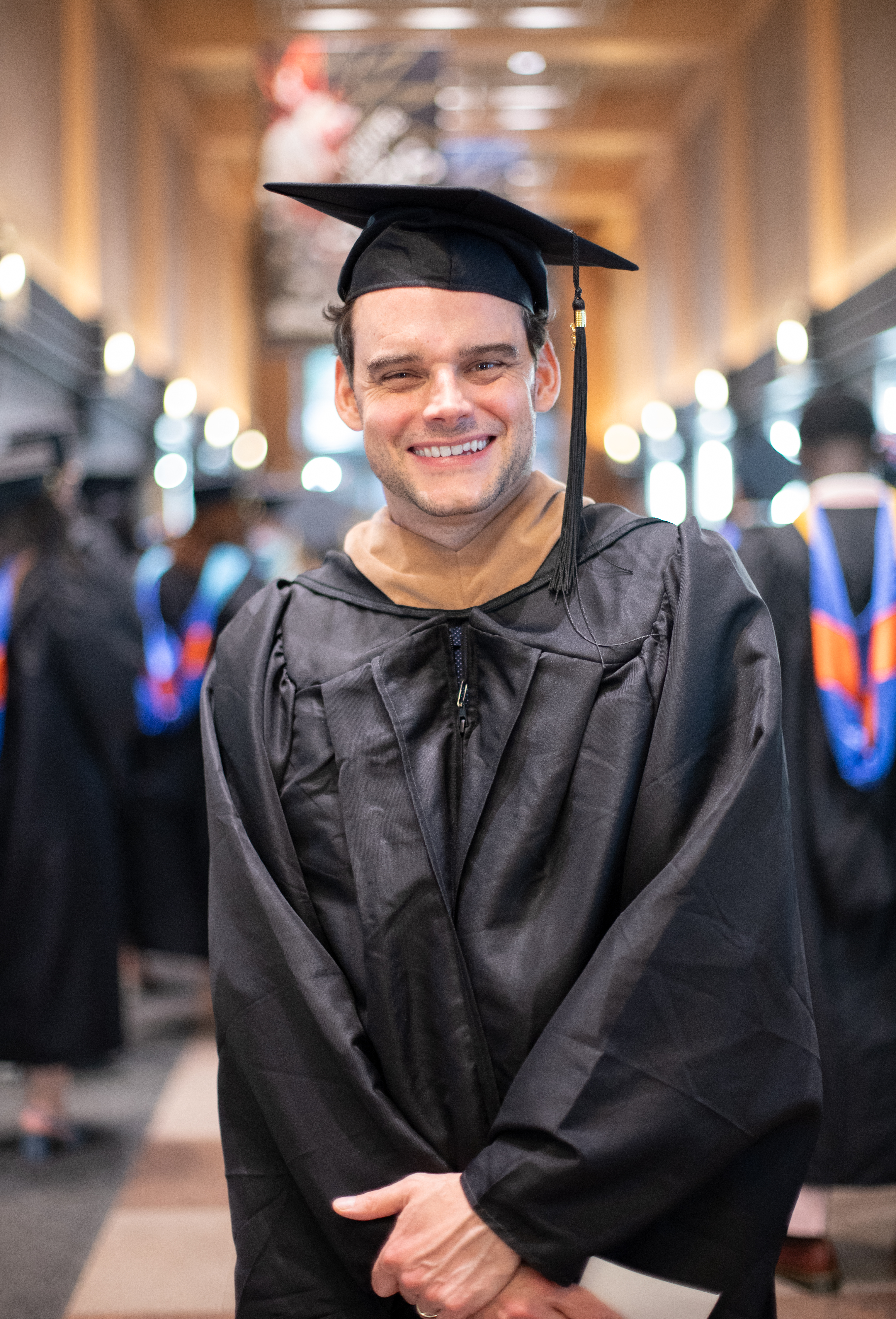 Tate H. at commencement in New York City.