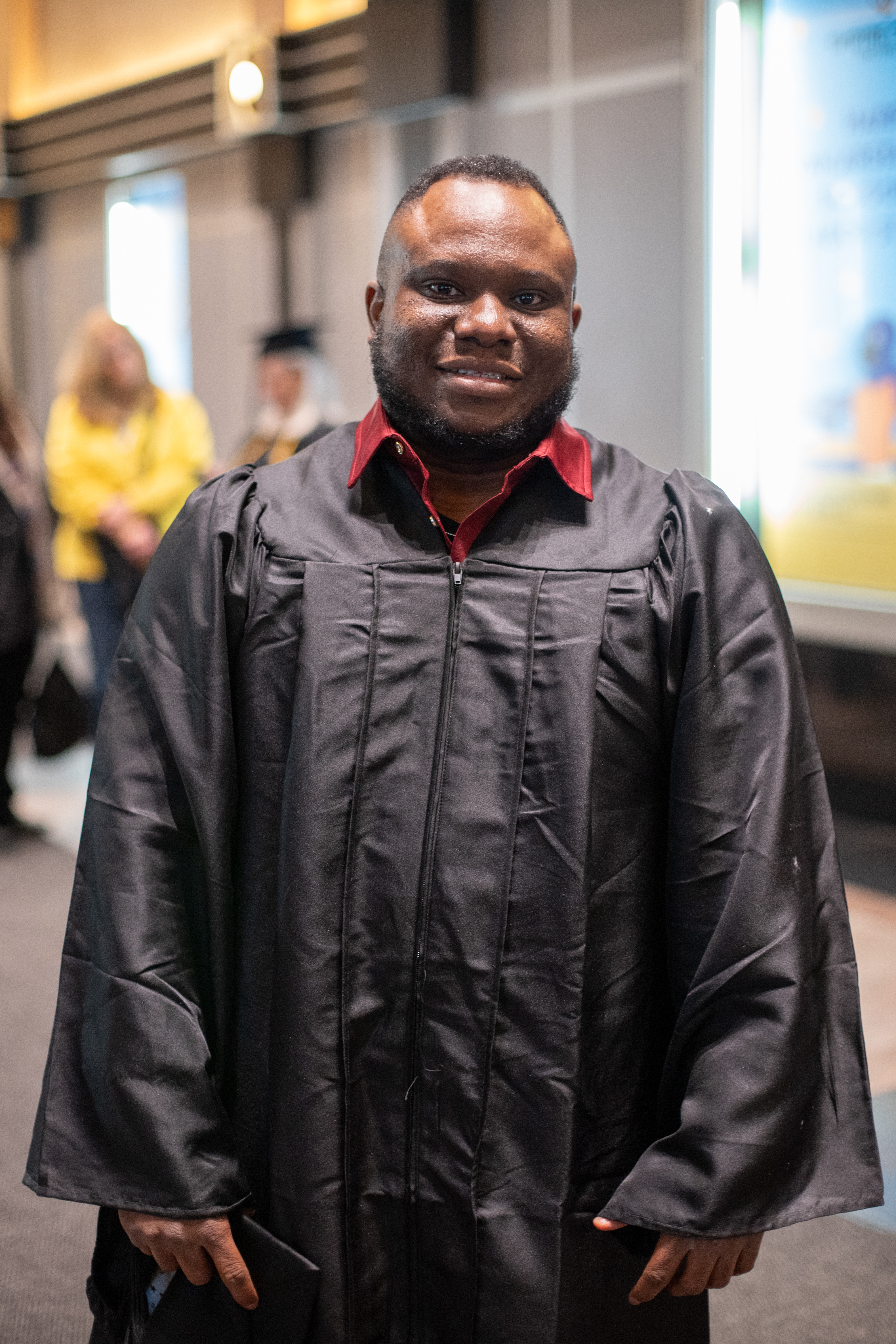 Nmandi J. at commencement in New York City.